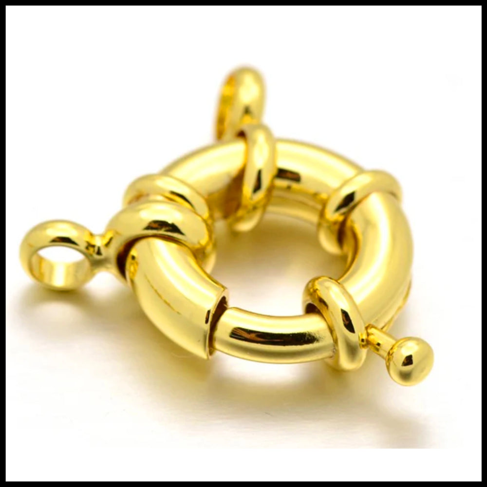 Lot De 100 Clips Demi-Cuivre Doré - Fermoirs Éventail/Pompon Pour Bijoux, Sacs, Couture - 20x11 Mm