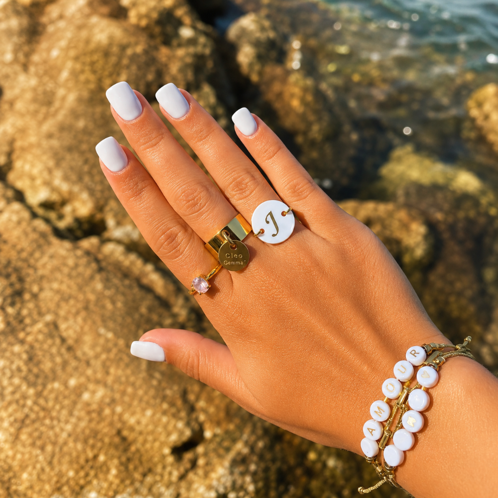 Lilloubella Paris Bague Bague Lettre Gold