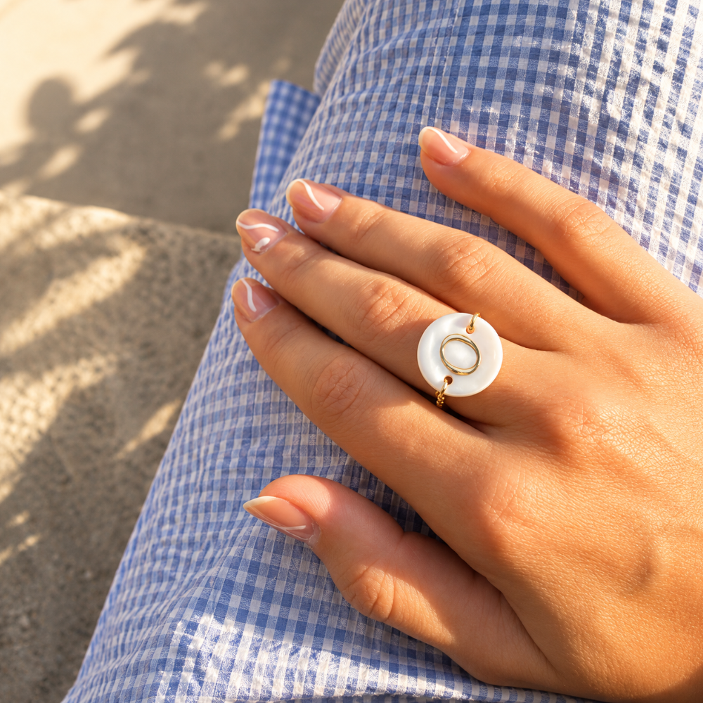 Lilloubella Paris Bague Bague Lettre Gold