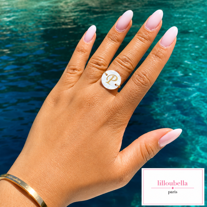 Lilloubella Paris Bague Bague Lettre Gold