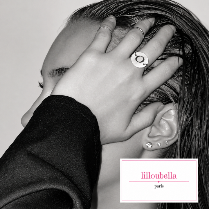 Lilloubella Paris Bague Bague Lettre Gold