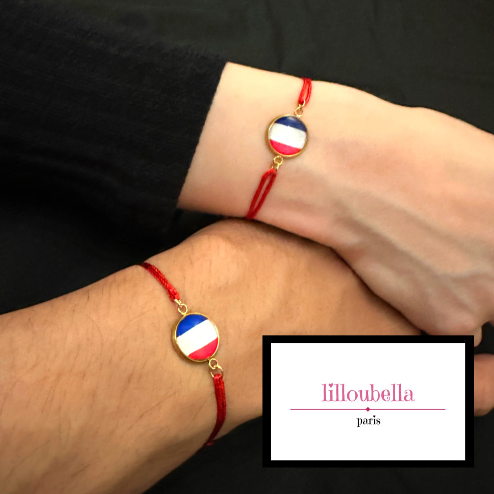 Lilloubella Paris bracelet Bracelet couple fil rouge pays