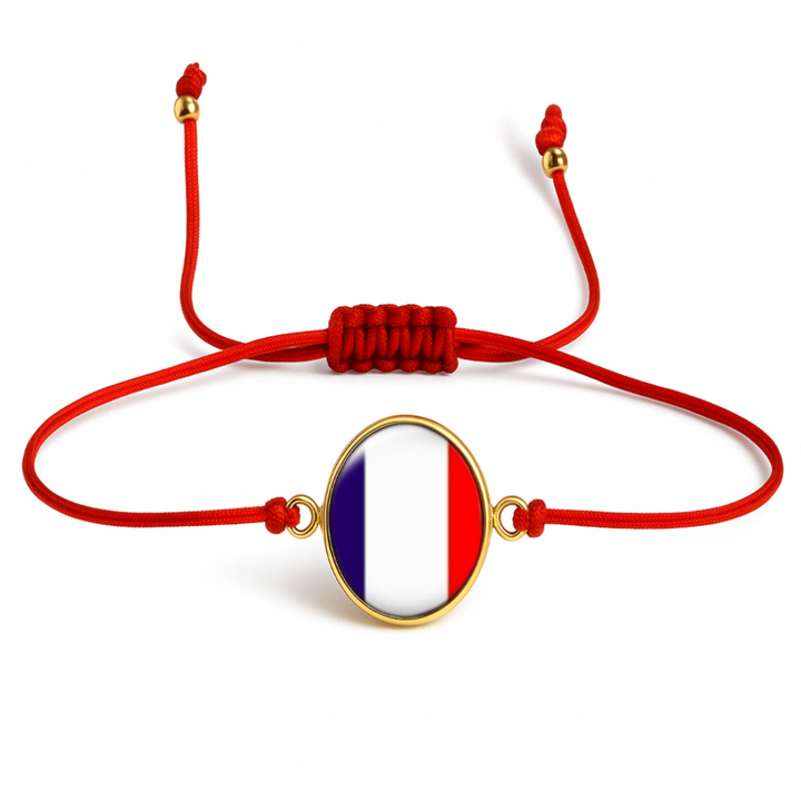 Lilloubella Paris Bracelet Fil rouge Drapeaux