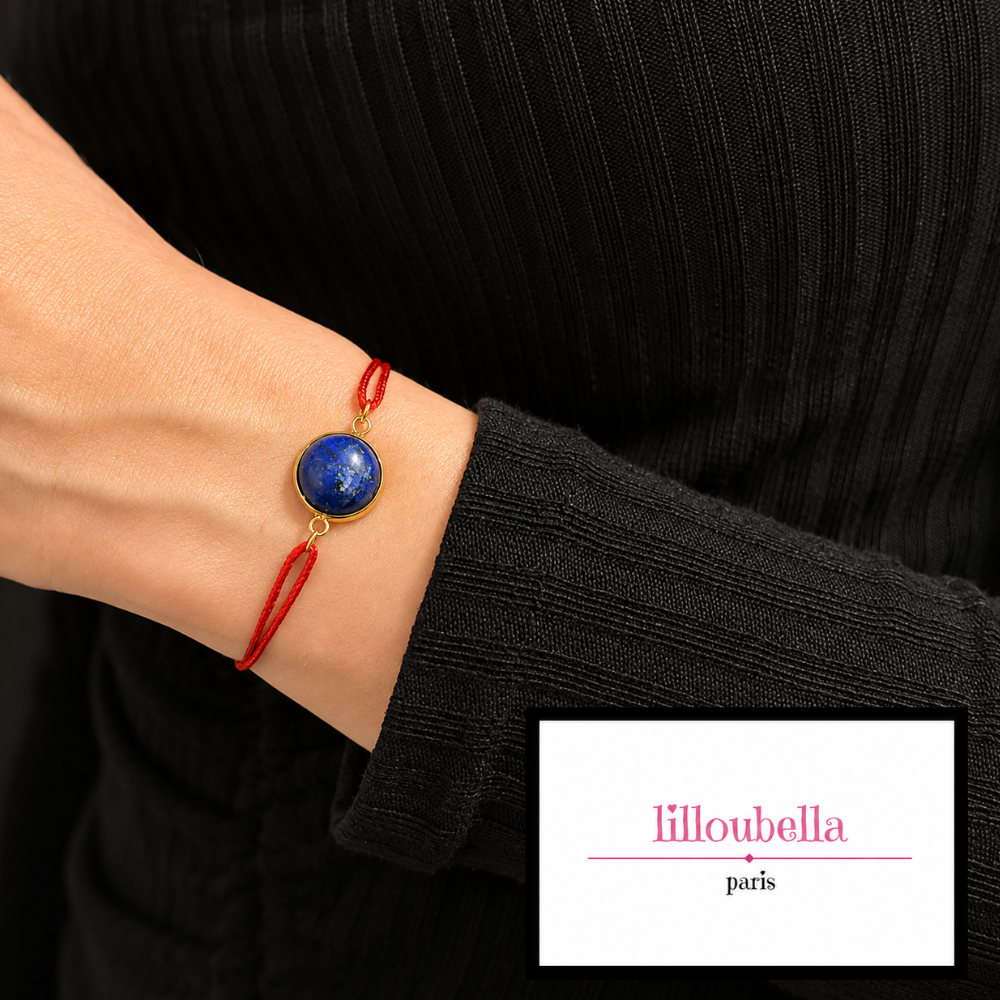 Lilloubella Paris Bracelet Fil rouge Lapis