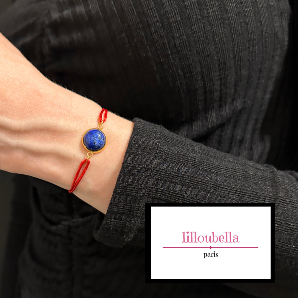 Lilloubella Paris bracelet Fil rouge Lapis