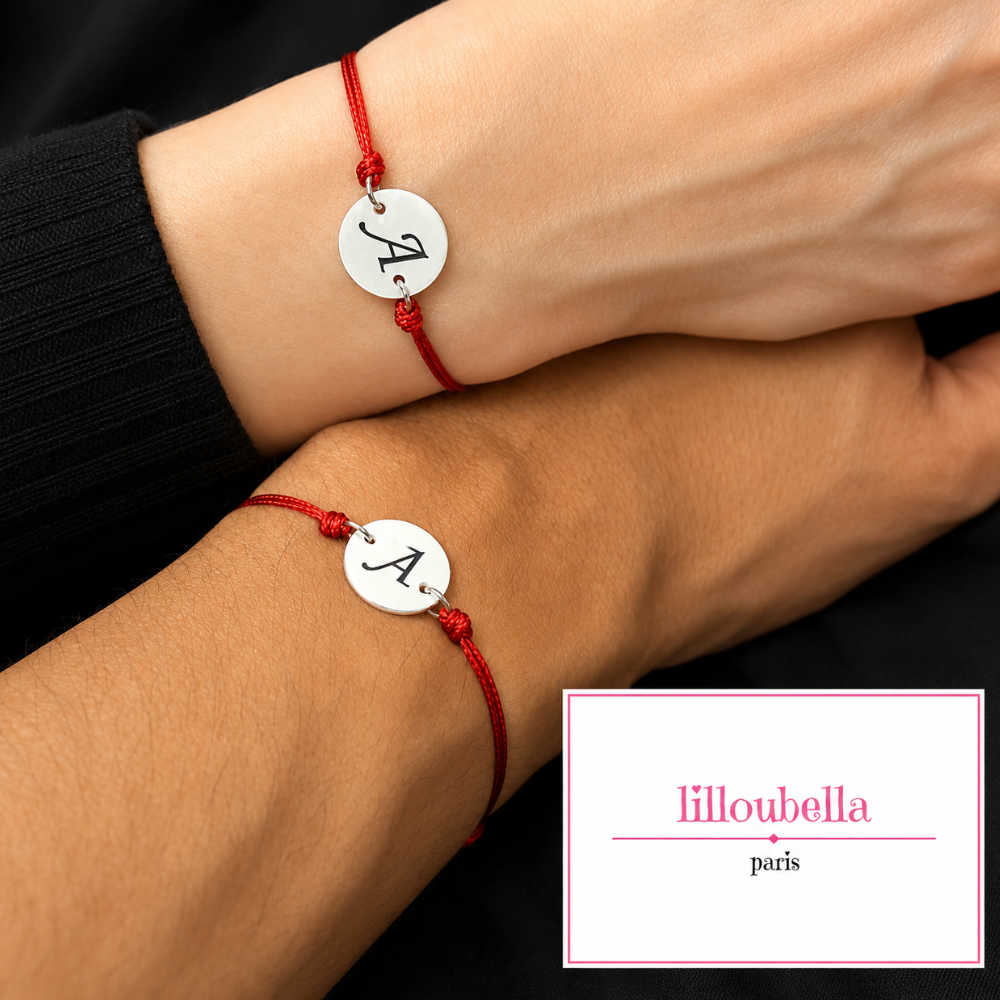 Lilloubella Paris Bracelet Fil rouge Lettre