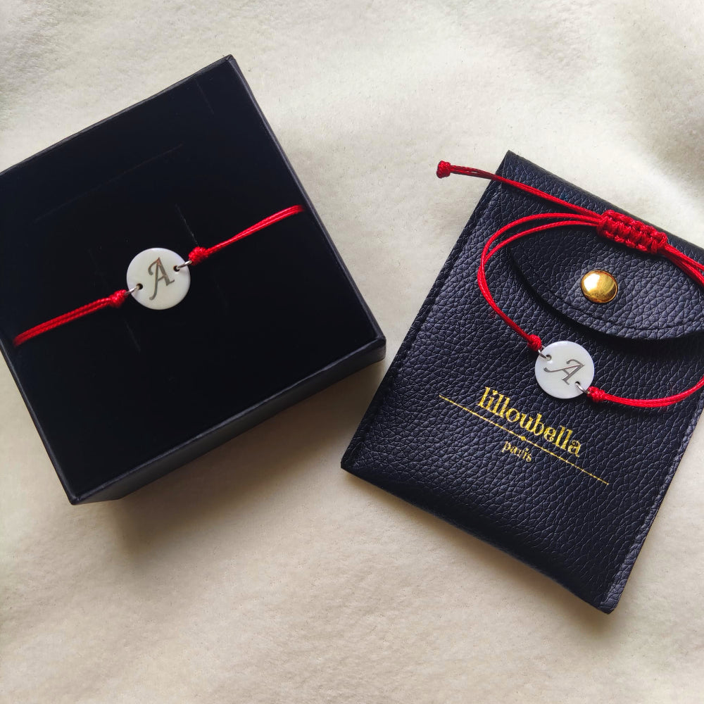 Lilloubella Paris bracelet Fil rouge Lettre