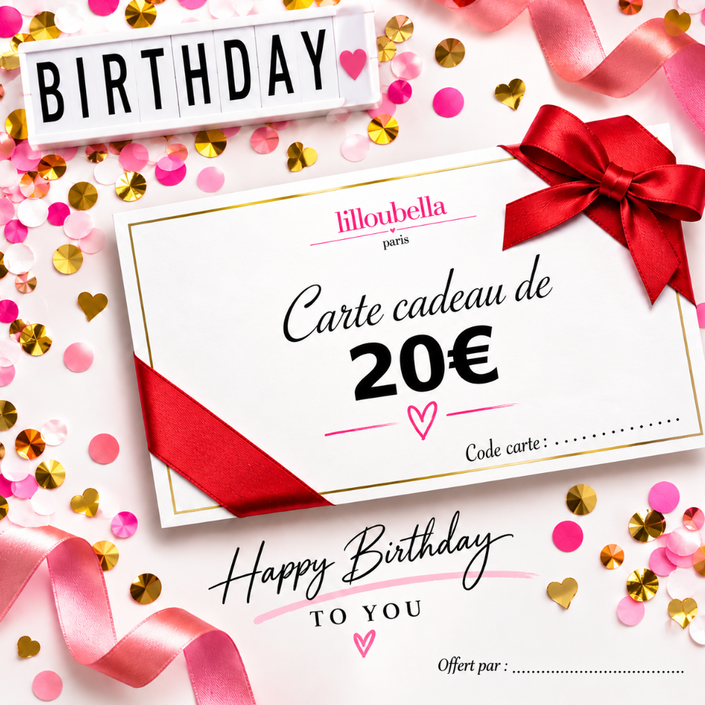 Lilloubella Paris Cartes cadeaux Anniversaire Cartes cadeaux de 20€