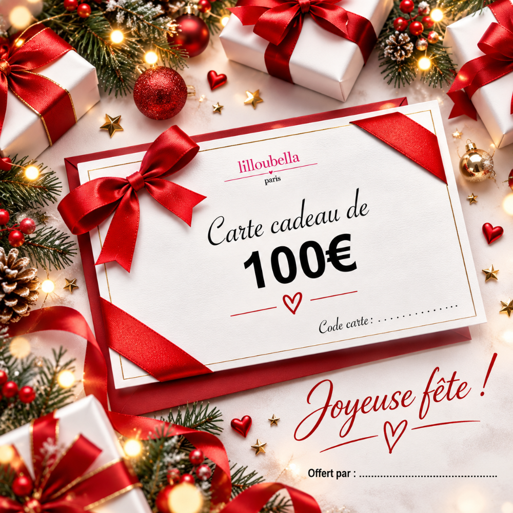 Lilloubella Paris Cartes cadeaux Joyeuse fête Cartes cadeaux de 100€