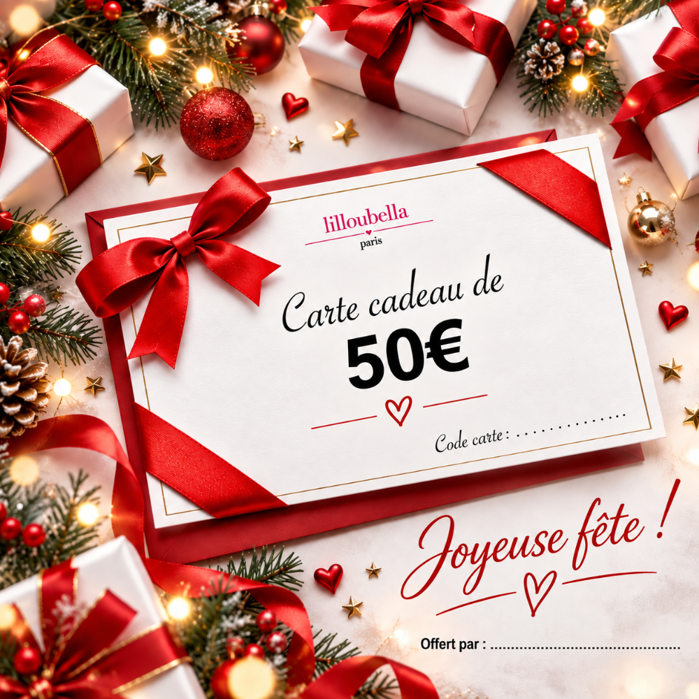 Lilloubella Paris Cartes cadeaux Joyeuse fête Cartes cadeaux de 50€