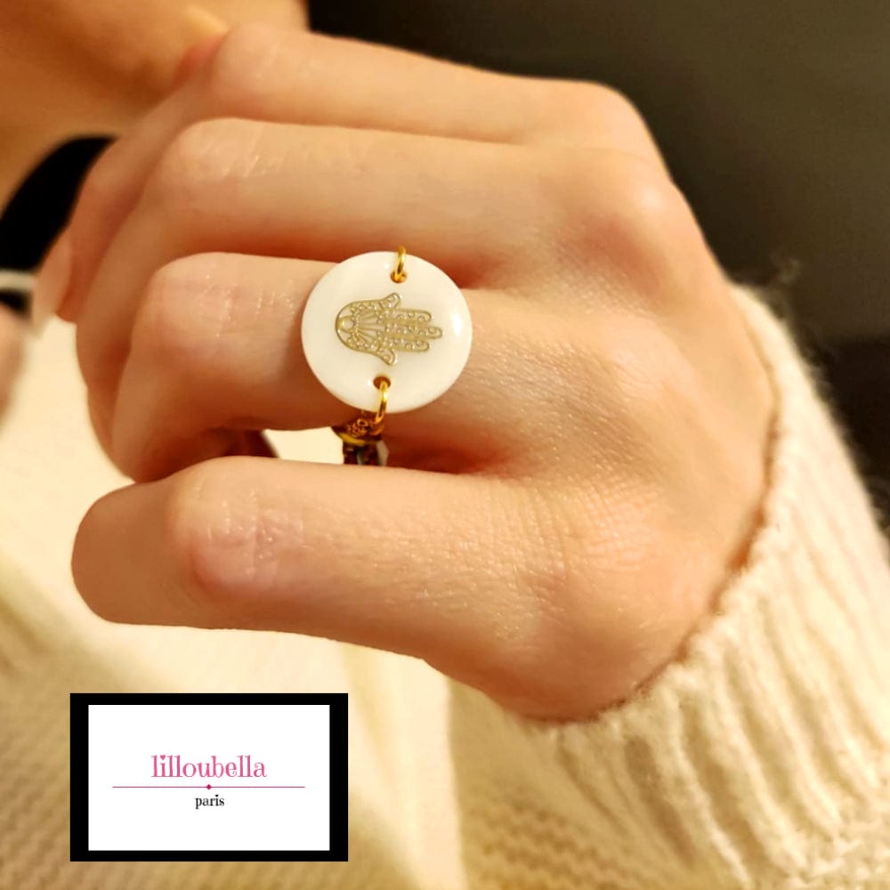 Bague main de fatma ajustable pour femme