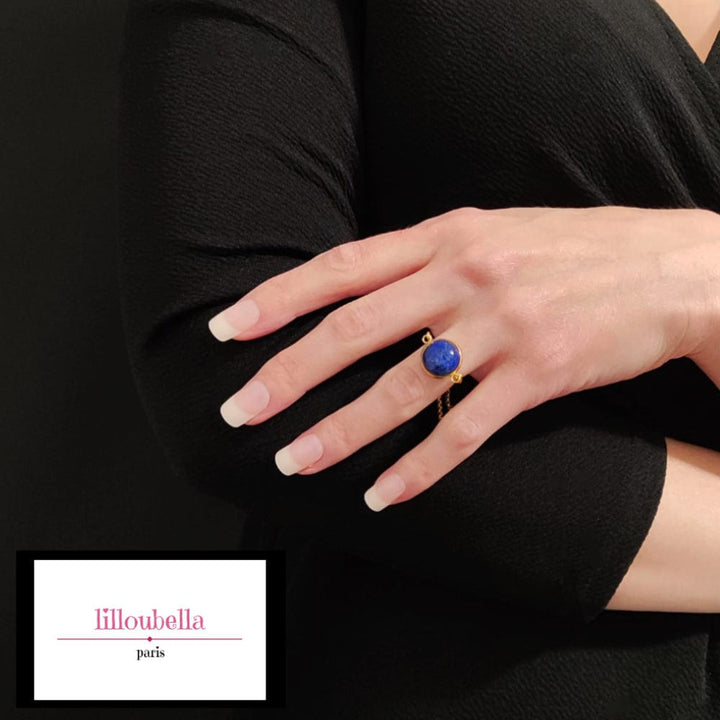 Bague Lapis Lazuli réglable pour Femme
