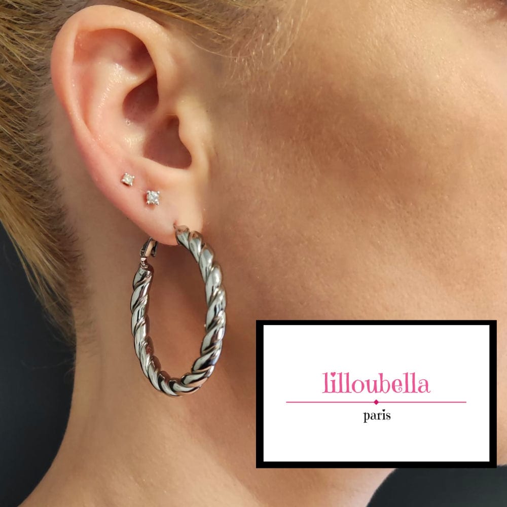 Boucles d'oreilles créole Femme en acier inoxydable