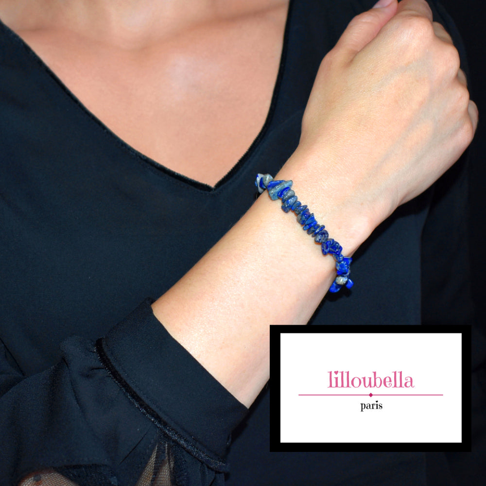 Bracelet lapis Lazuli en pierre naturelle