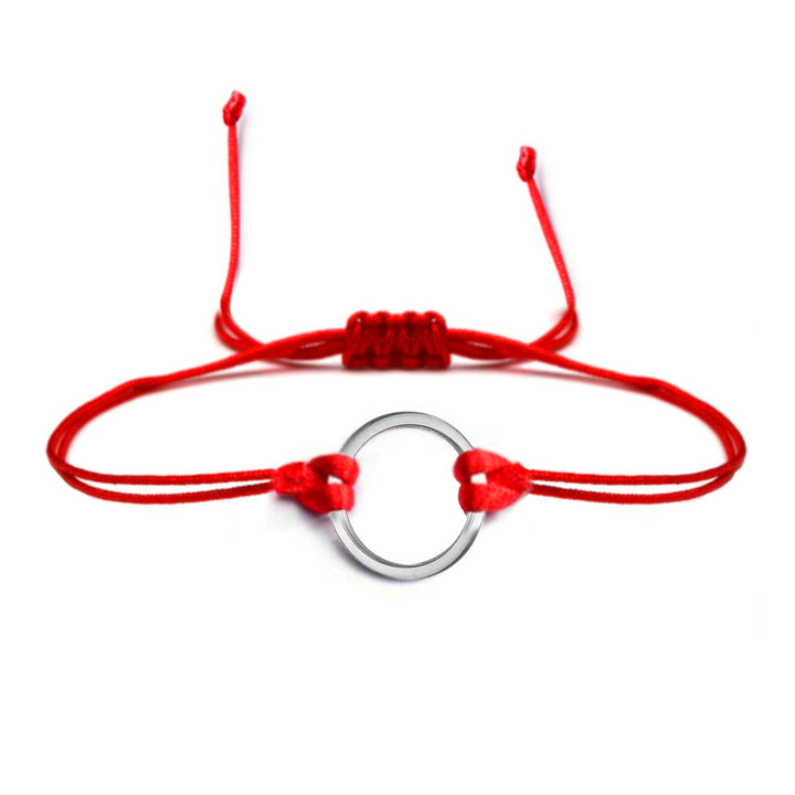Bracelet mauvais oeil fil rouge cercle pour femme