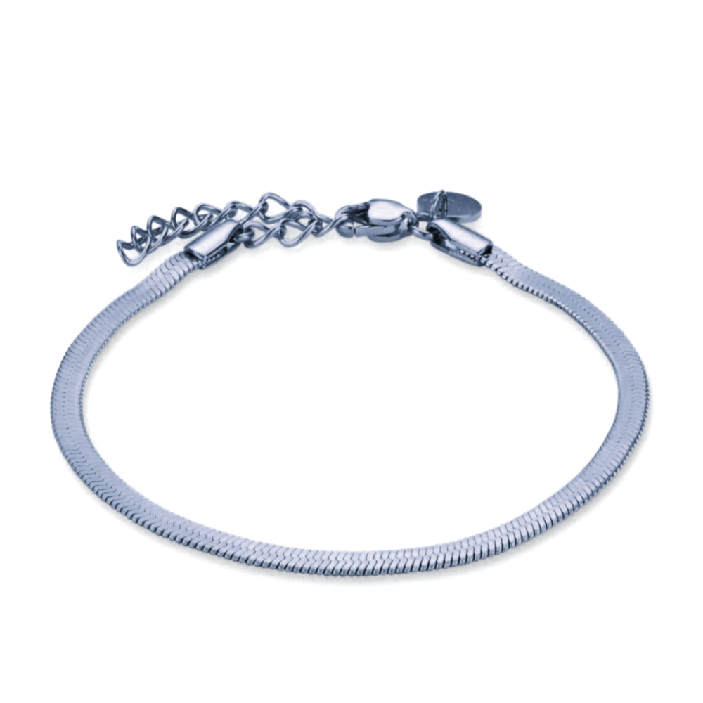 Bracelet chaîne à style serpent acier réglable pour femme
