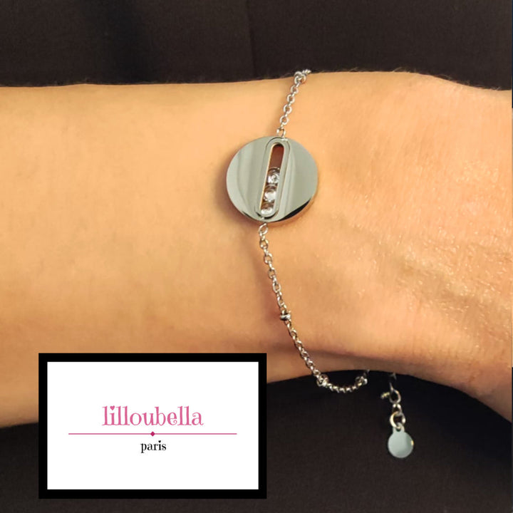 Bracelet cercle fin incrusté de strass pour femme