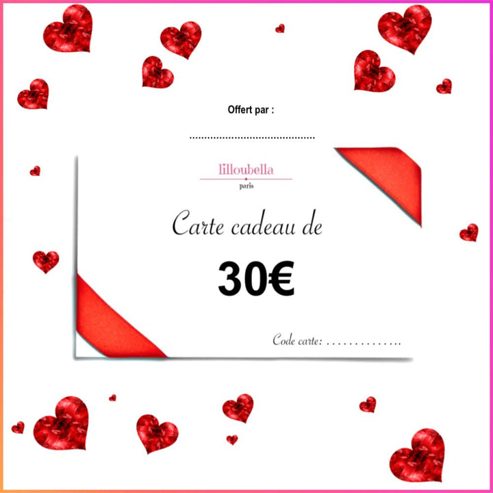 lilloubella cartes cadeaux Cartes cadeaux de 30 €