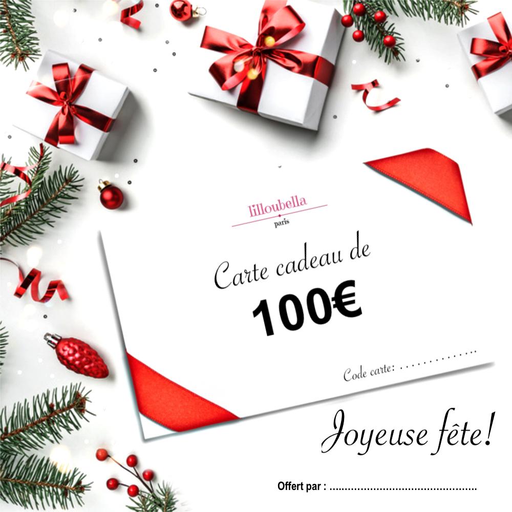 lilloubella cartes cadeaux Joyeuse fête Cartes cadeaux de 100 €