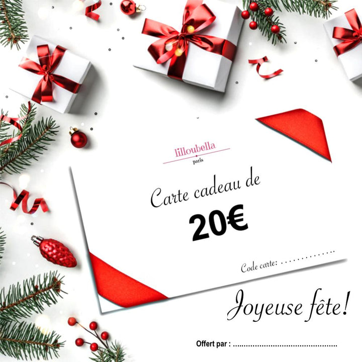 lilloubella cartes cadeaux Joyeuse fête Cartes cadeaux de 20 €