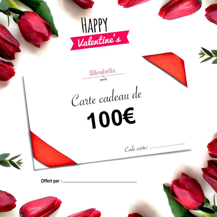 lilloubella cartes cadeaux Saint-Valentin Cartes cadeaux de 100 €