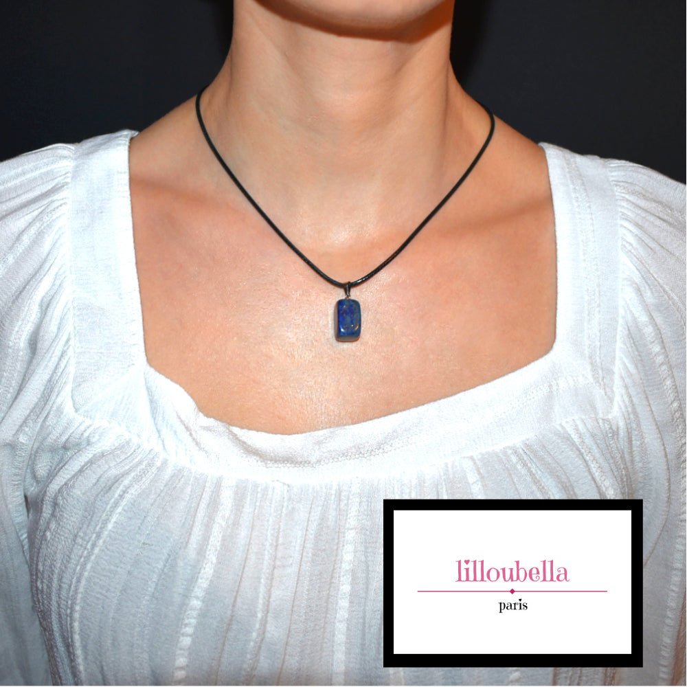 Collier Lapis lazuli pierre naturelle pour femme