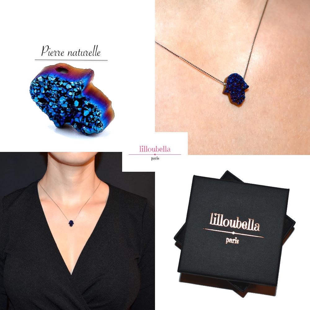 lilloubella Collier Collier Fatma bleu