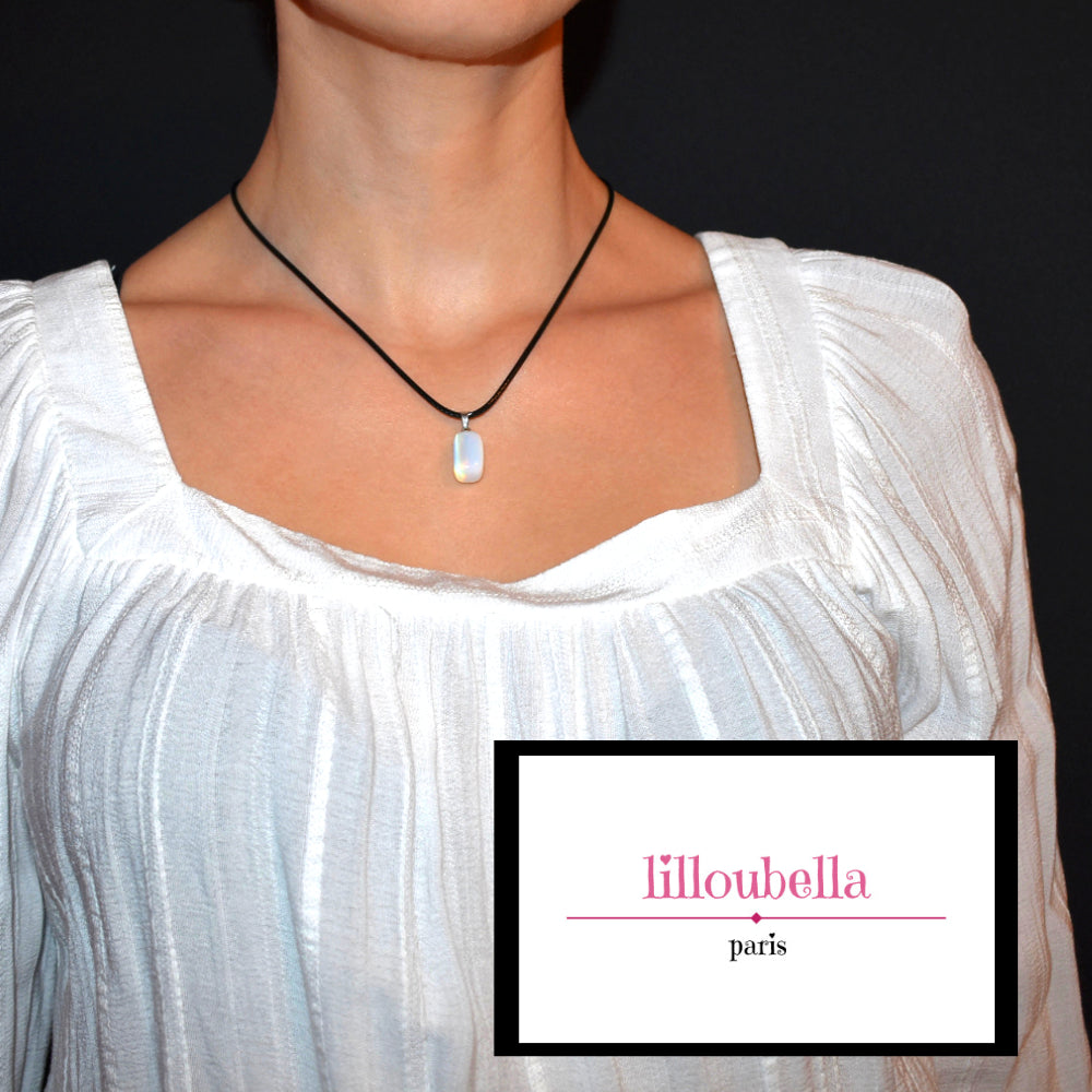 Collier Pierre Opale Blanche pour femme